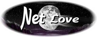 Segundo logotipo do Net Love, o nome sobre uma lua cheia